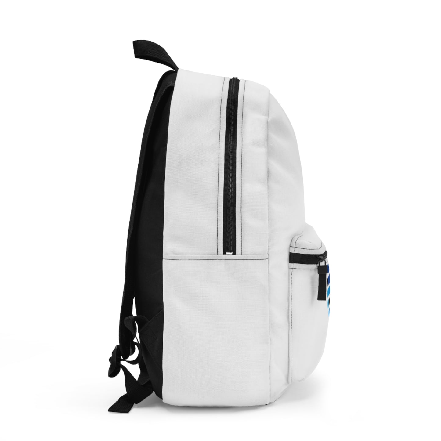 Left side view of World Aquatics Backpack showing padded straps and sleek profile for comfortable daily wear.