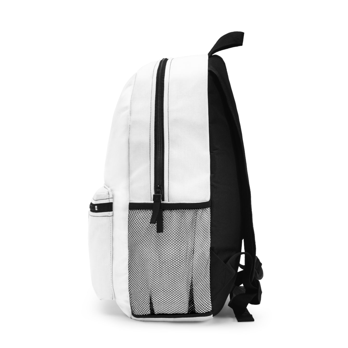 Right side view of World Aquatics Backpack highlighting black strap details and spacious design for school or travel.