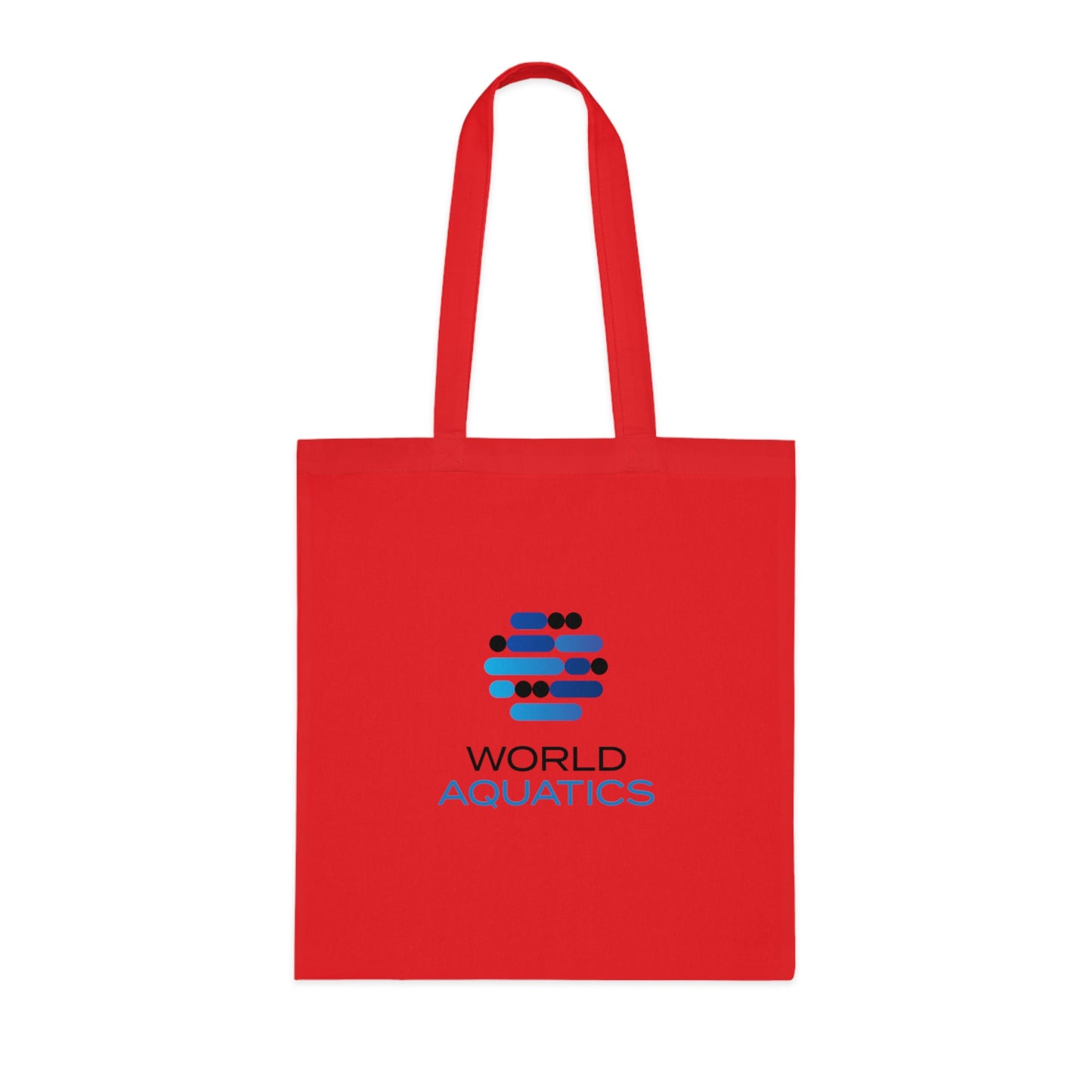 Red World Aquatics Cotton Tote Bag – bold and colorful tote, lightweight yet strong for everyday essentials.