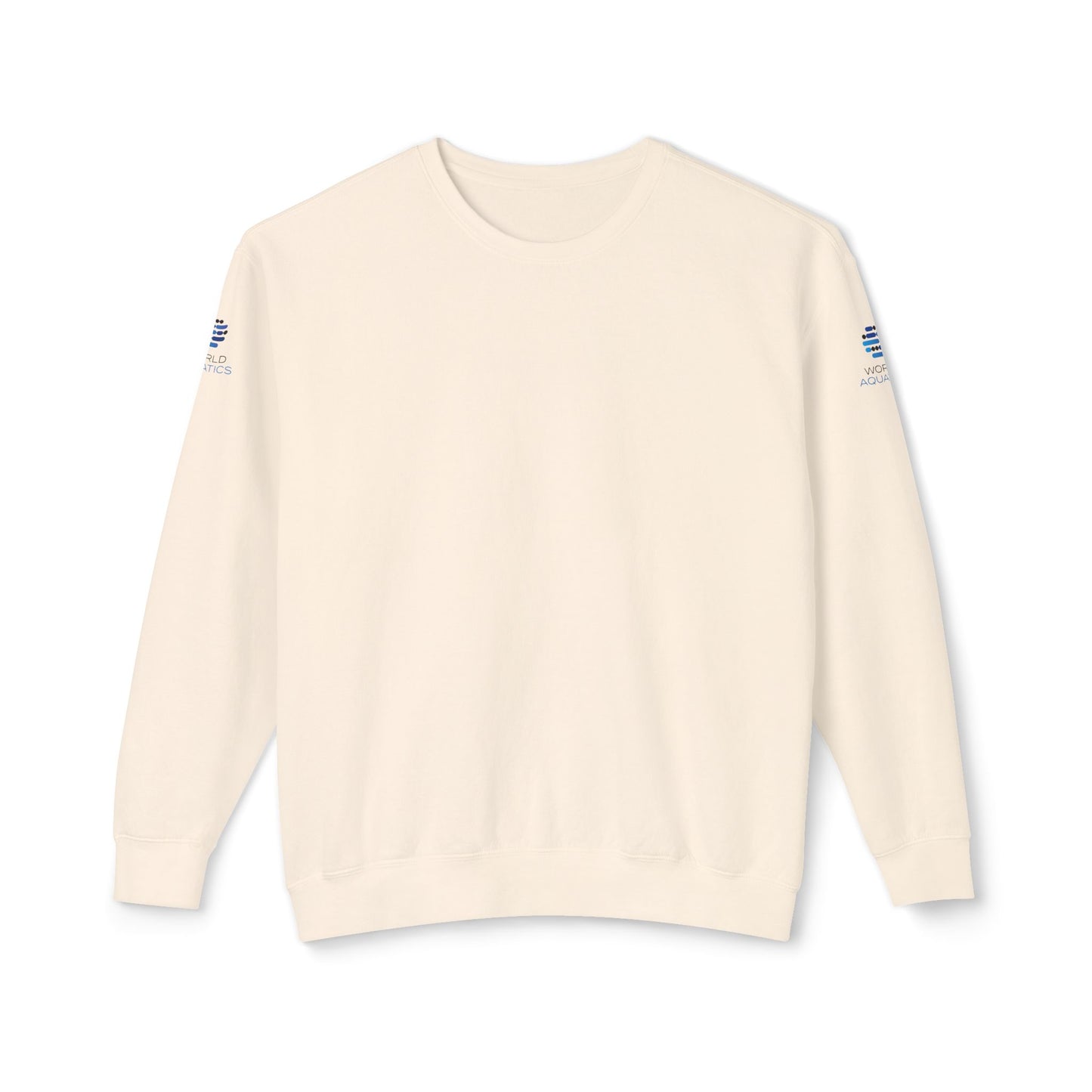 Beige World Aquatics Sweatshirt – cozy and durable crewneck design for casual wear or layering.
