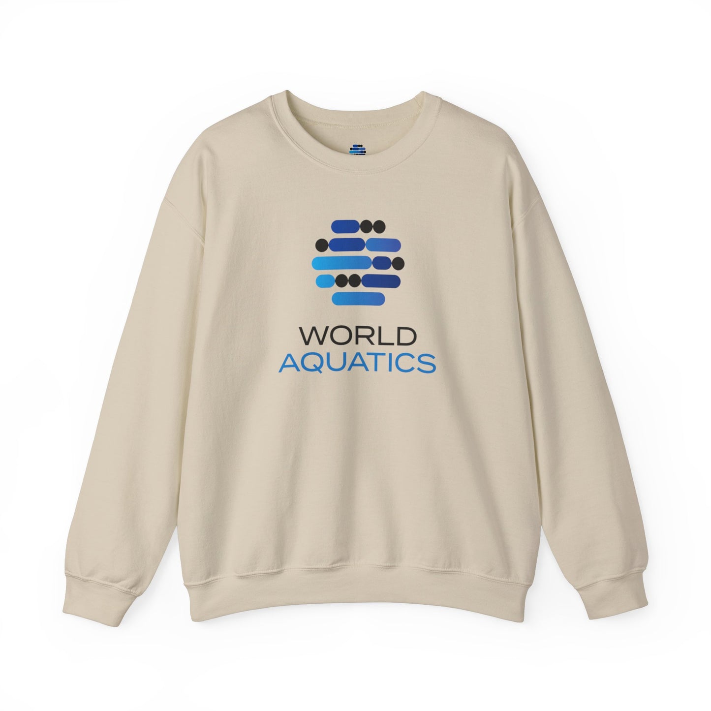 Cream World Aquatics Sweatshirt – neutral, soft and sustainable cotton blend.