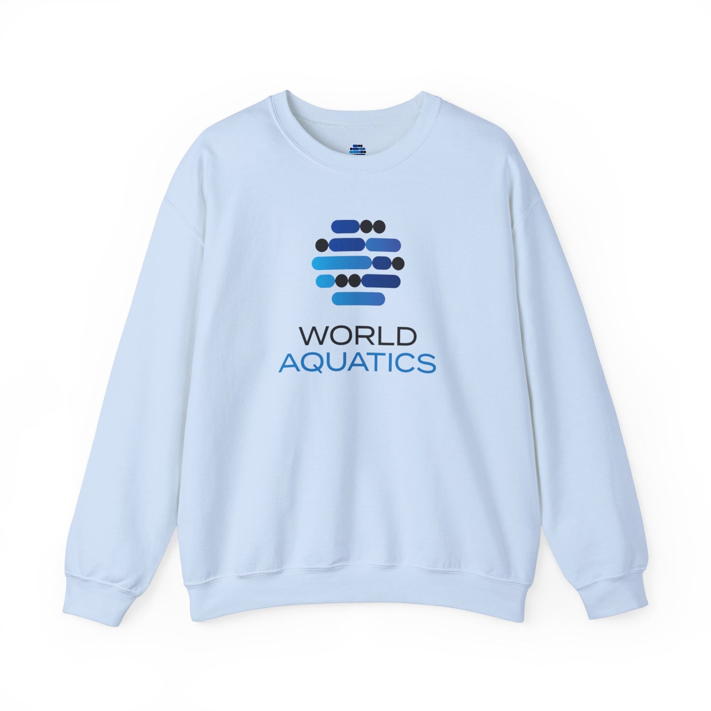 Light blue World Aquatics Sweatshirt – lightweight and breathable for all-day wear.