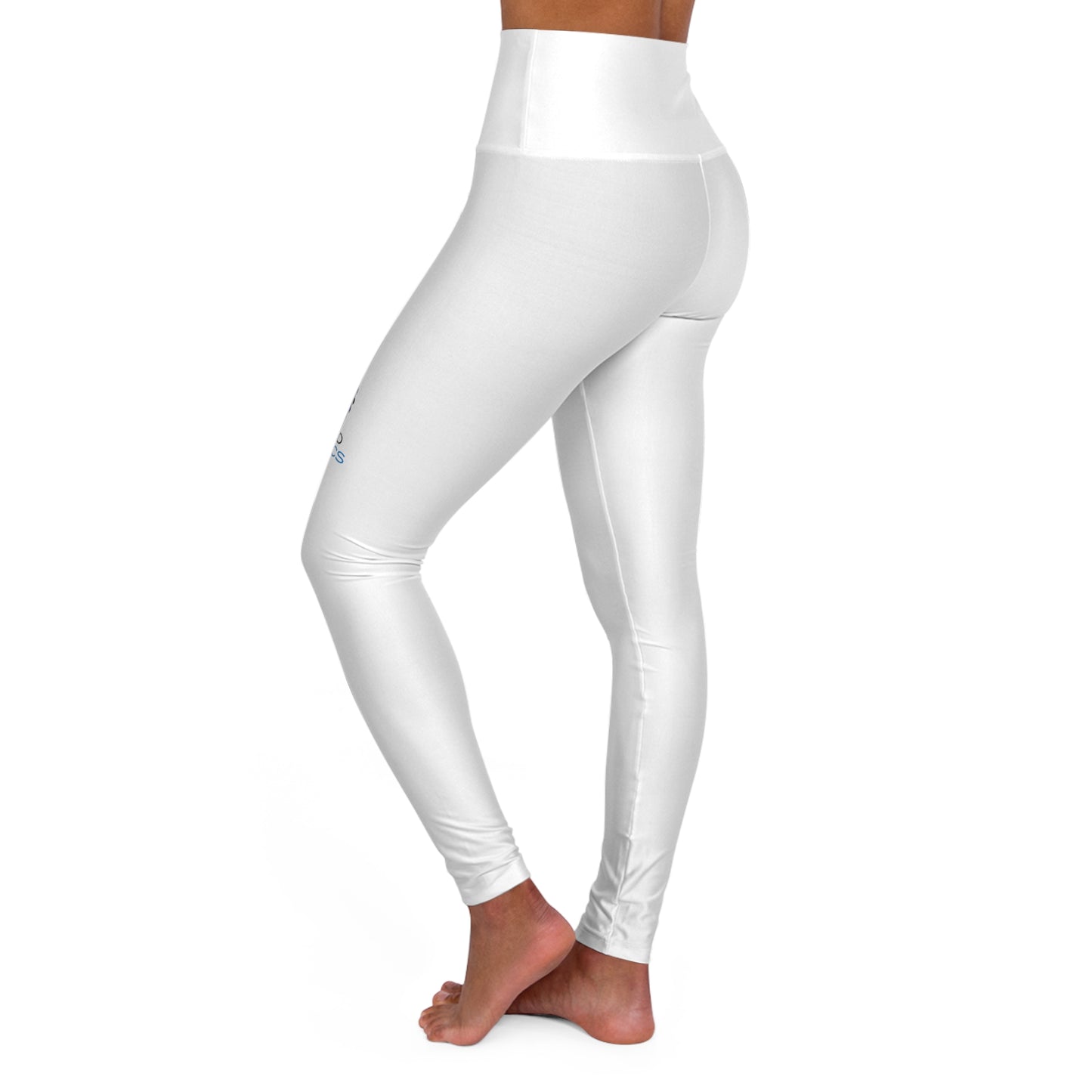Side view of World Aquatics Leggings – stylish high-rise waistband providing support and flattering shape.