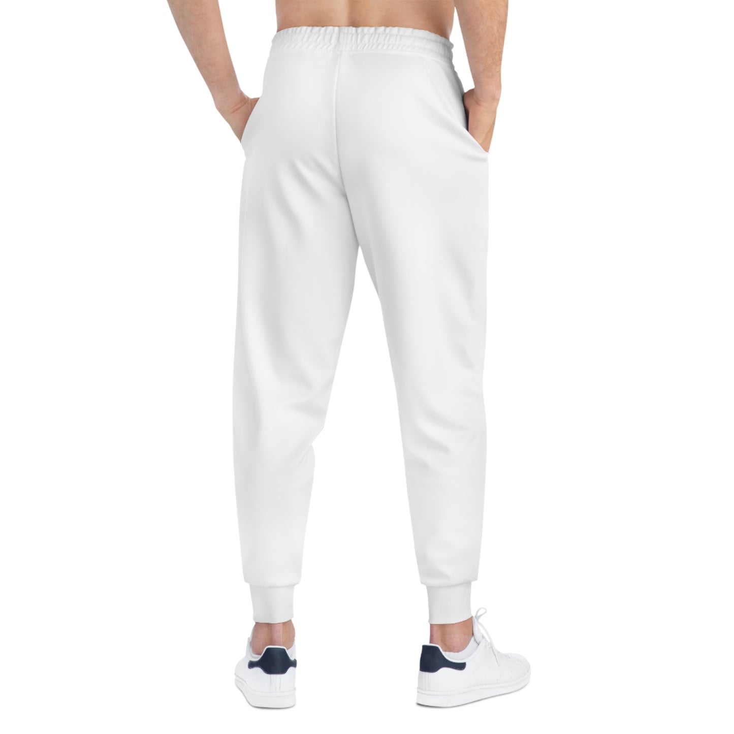 Back view of World Aquatics Jogging Pants – comfortable tapered fit ideal for sports, gym, or lounging.
