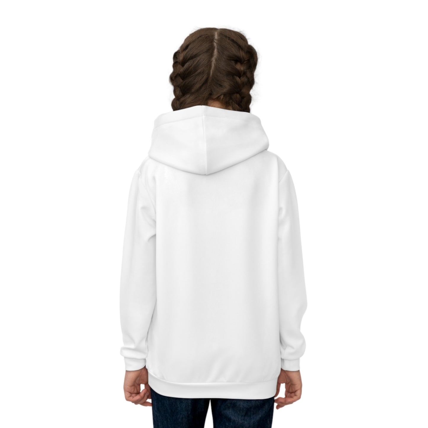 Back view of child wearing World Aquatics Kids Hoodie – cozy and durable design perfect for everyday wear.