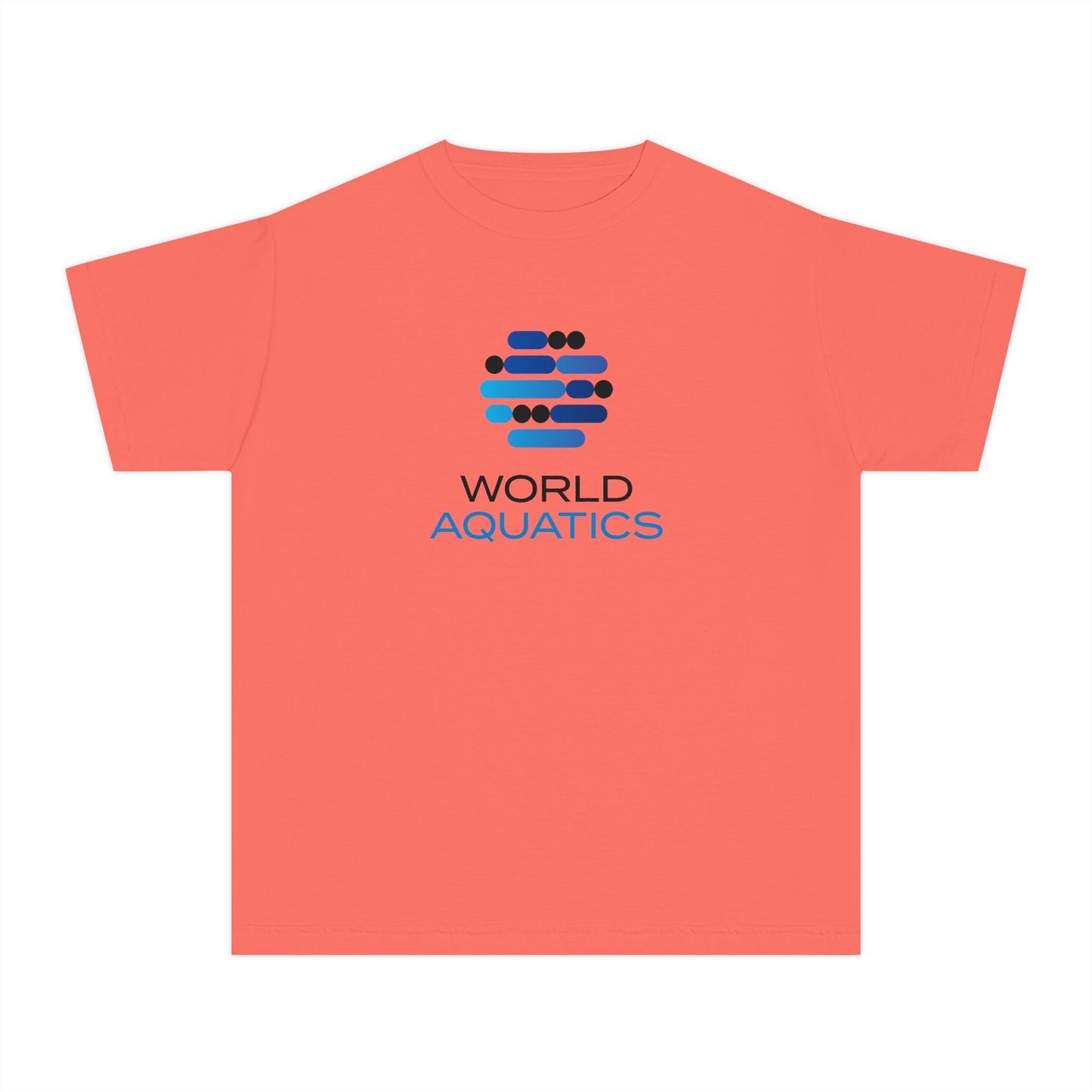 Red World Aquatics Kids T-Shirt – vibrant, soft cotton shirt for kids, perfect for everyday wear.