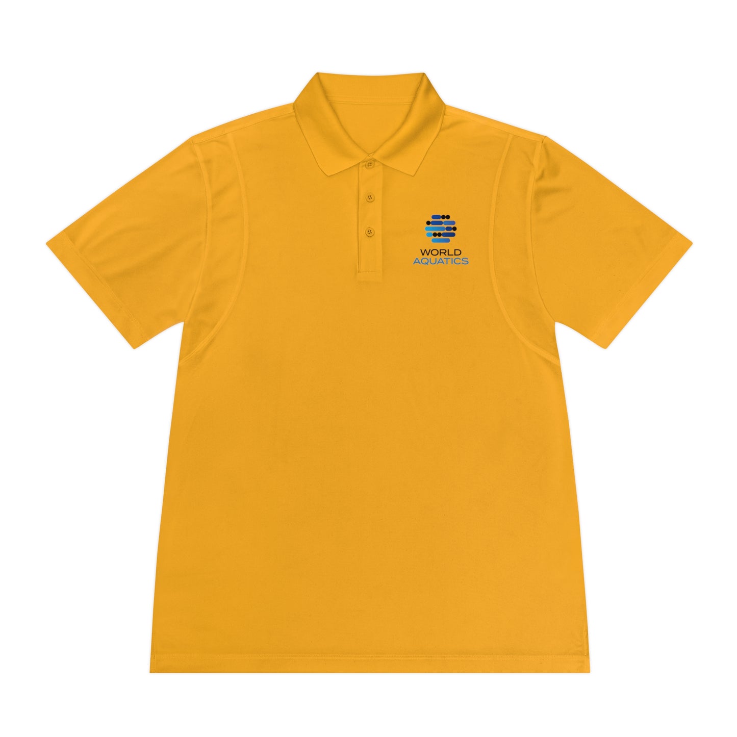 Orange World Aquatics sport polo – bright color option for training, team events, or casual days.