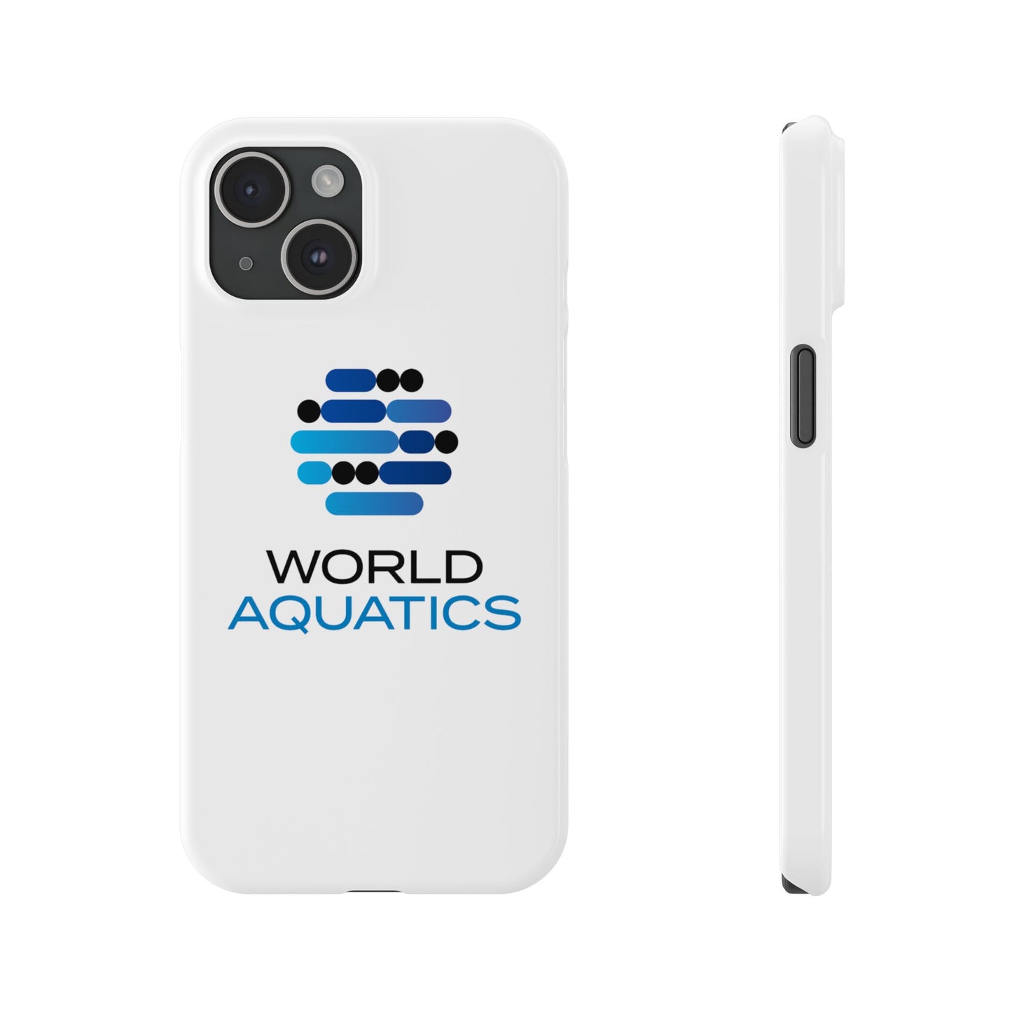 World Aquatics Phone Case for iPhone 15 Plus – durable, slim, and designed for a secure grip.
