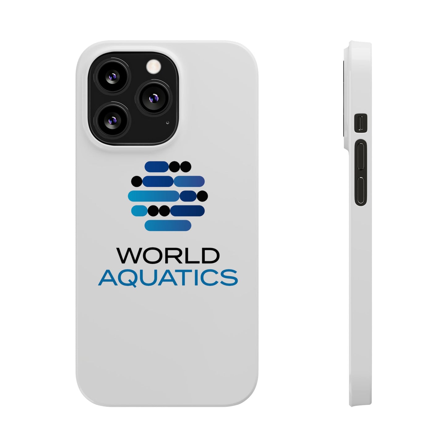 World Aquatics Phone Case for iPhone 17 Pro Max – premium protection with a sleek design and vibrant logo print.