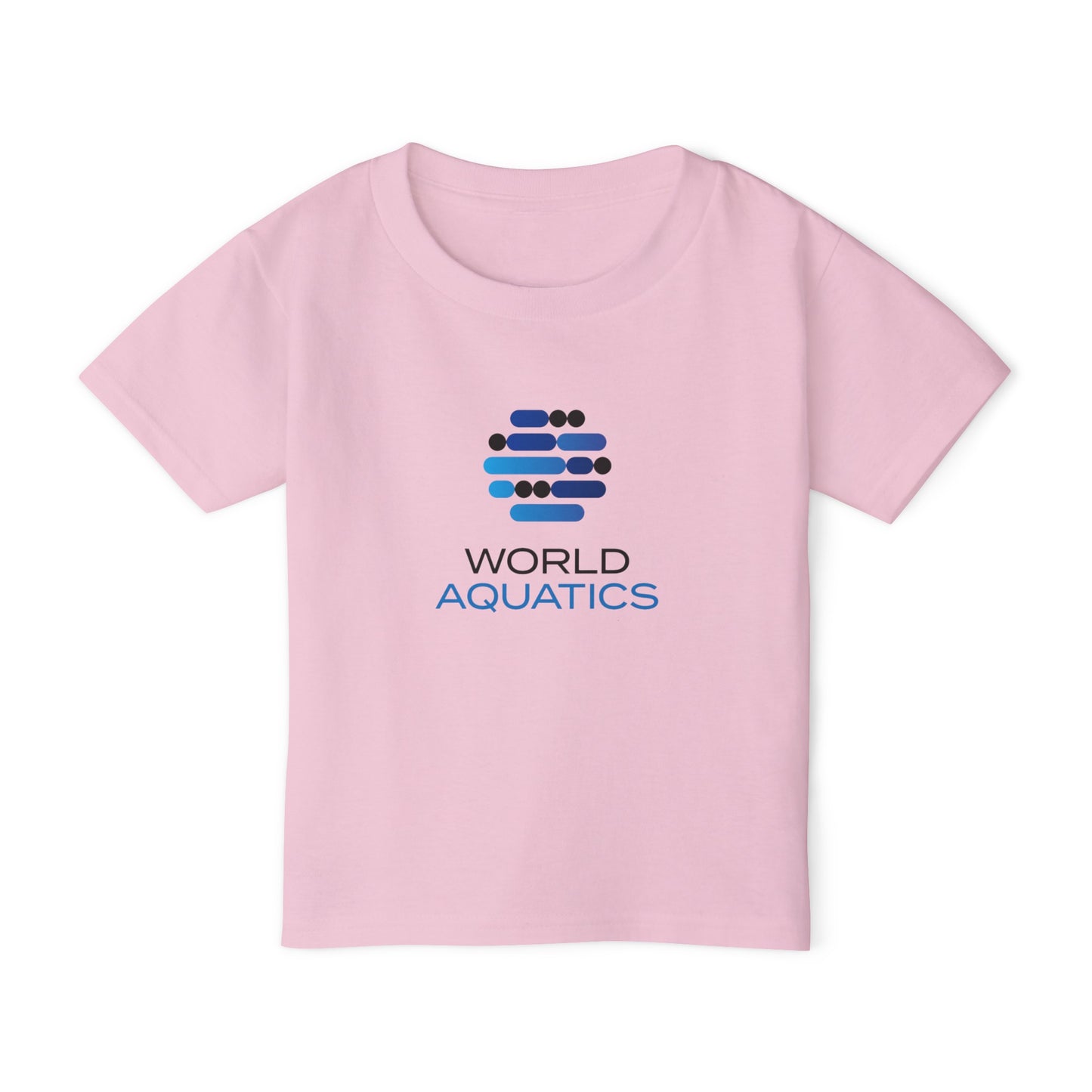 Pink World Aquatics Toddler T-Shirt – soft, durable, and comfortable cotton tee for toddlers with World Aquatics branding.