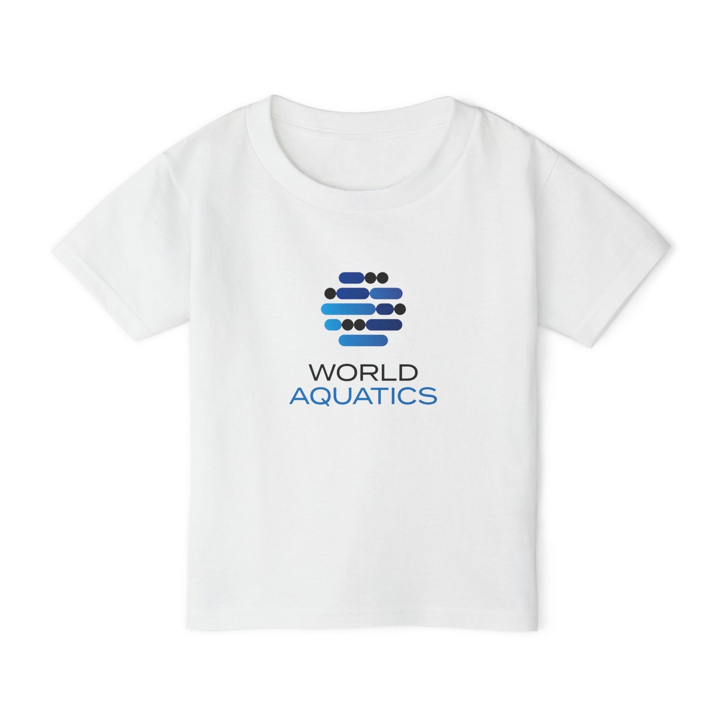 White World Aquatics Toddler T-Shirt – classic short sleeve kids’ tee made from 100% cotton.