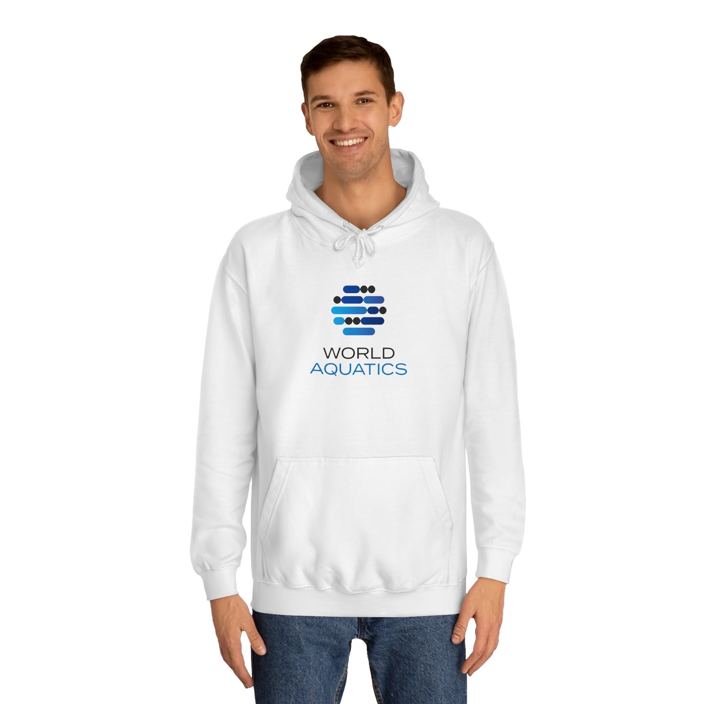 Unisex World Aquatics Hoodie – soft fleece hoodie with front logo, perfect for casual or activewear.
