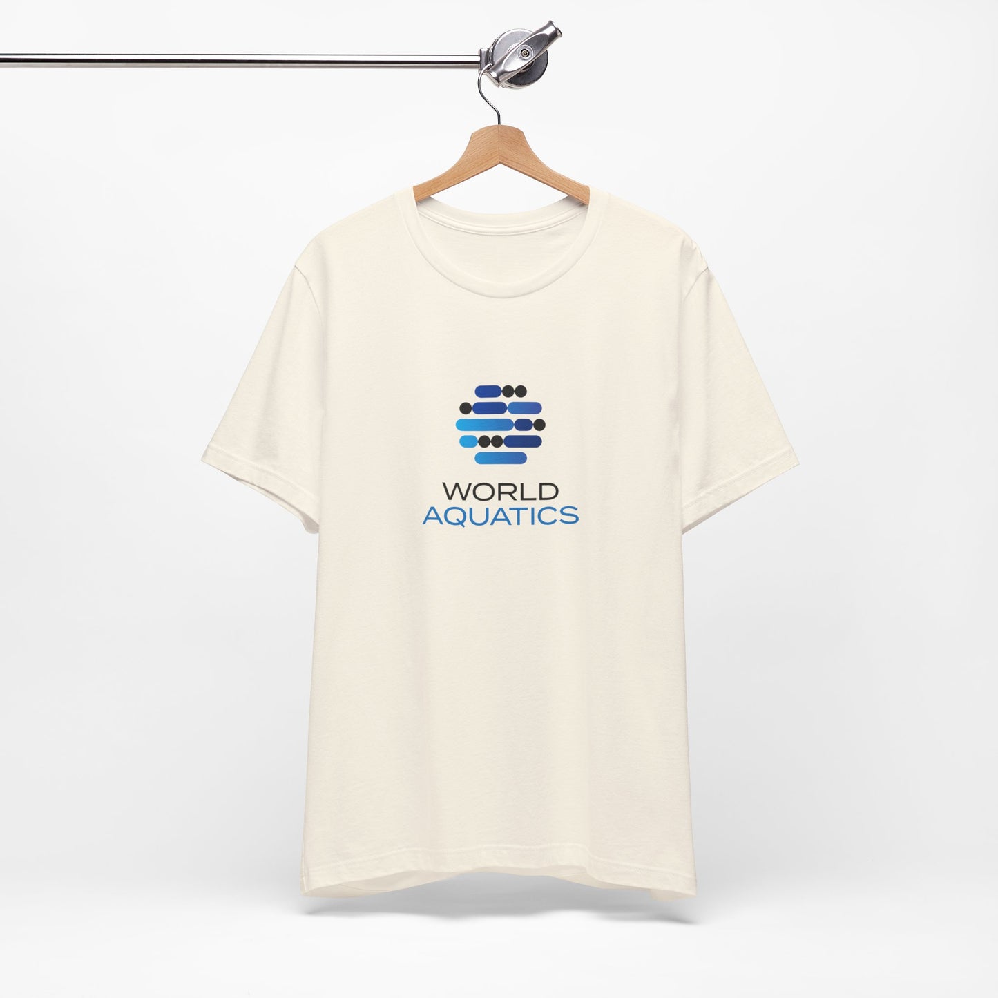 Beige World Aquatics unisex t-shirt – neutral-toned soft cotton top for everyday casual outfits.