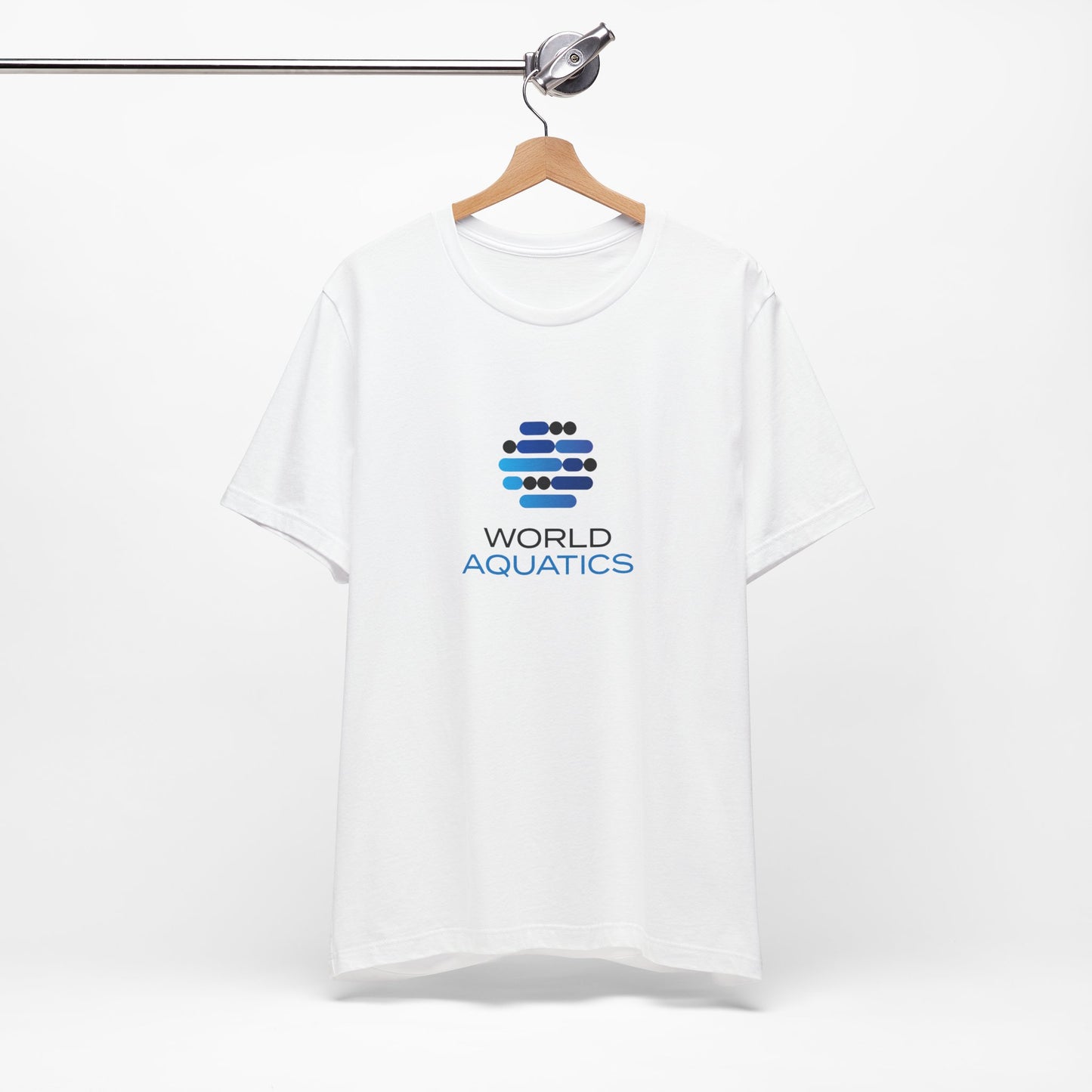 White World Aquatics unisex t-shirt – classic crewneck cotton tee with printed logo, ideal for daily wear.