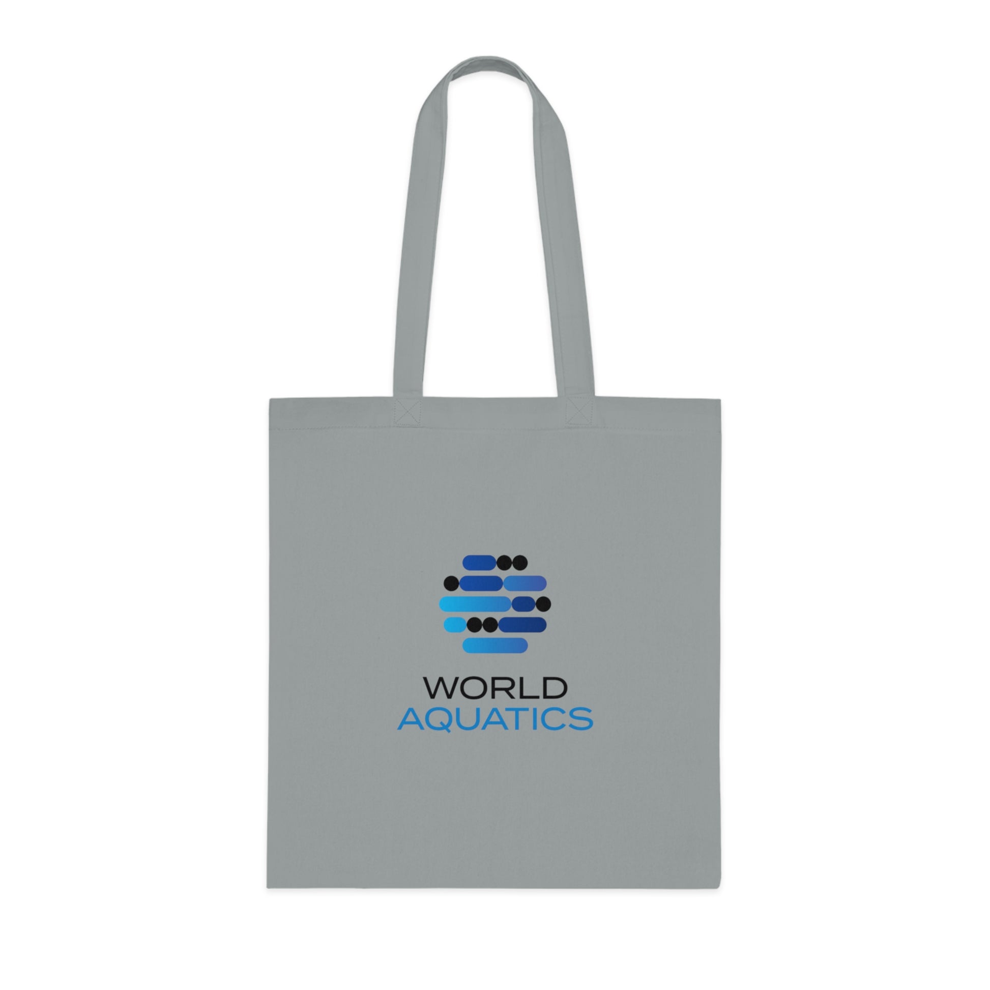 Gray World Aquatics Cotton Tote Bag – simple and sustainable tote ideal for errands, gym, or travel.