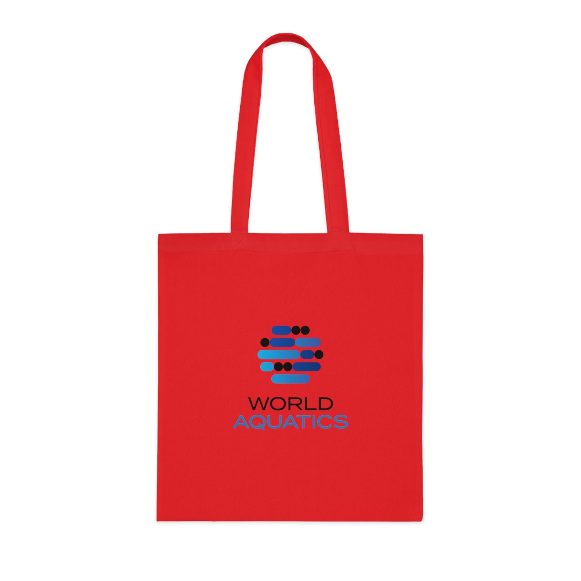 Red World Aquatics Cotton Tote Bag – bold and colorful tote, lightweight yet strong for everyday essentials.