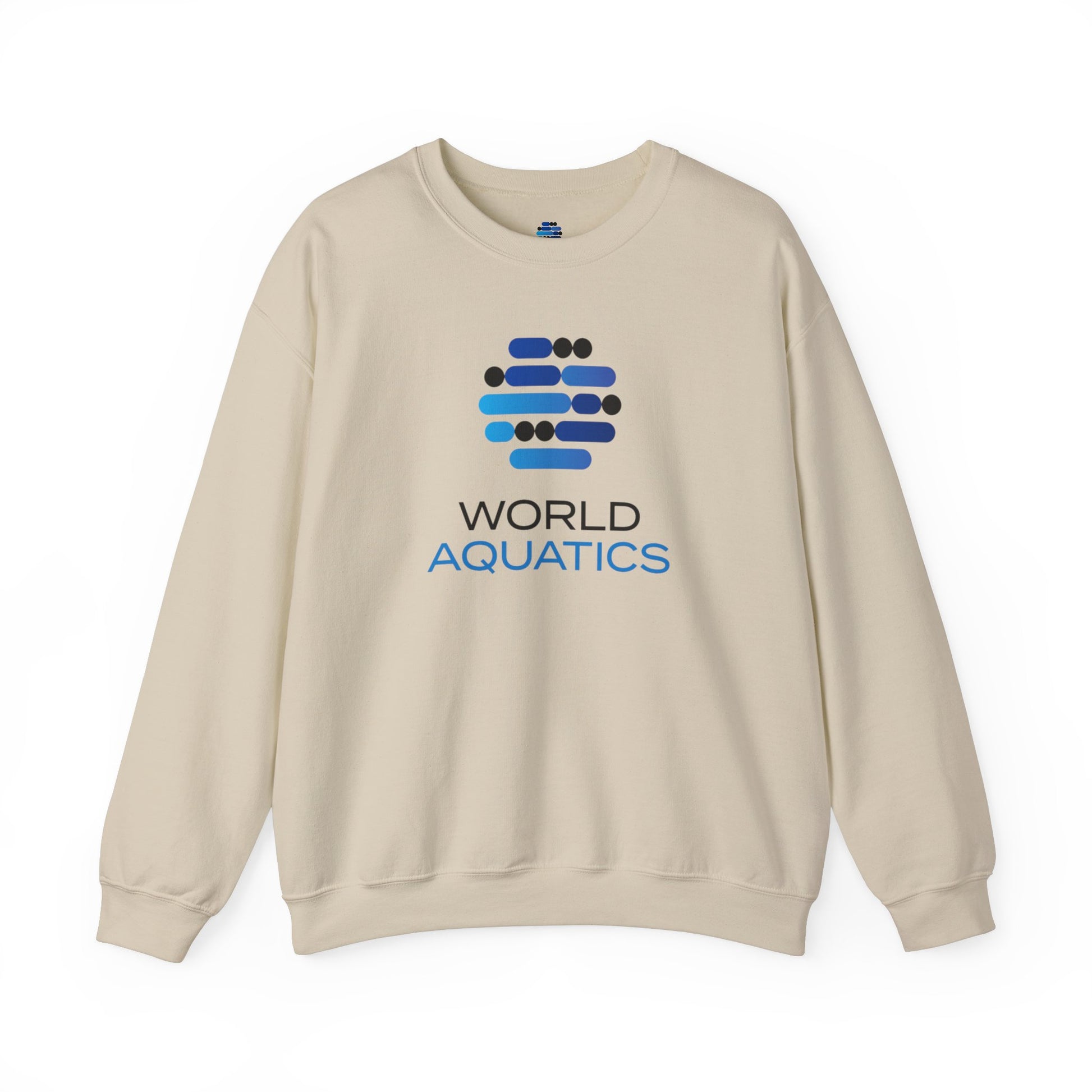 Cream World Aquatics Sweatshirt – neutral, soft and sustainable cotton blend.