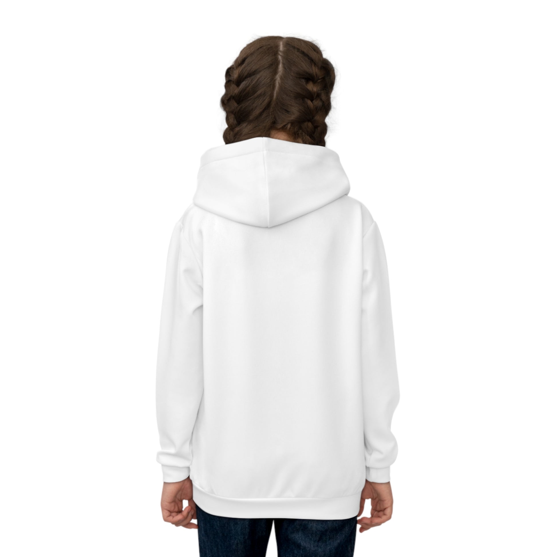 Back view of child wearing World Aquatics Kids Hoodie – cozy and durable design perfect for everyday wear.
