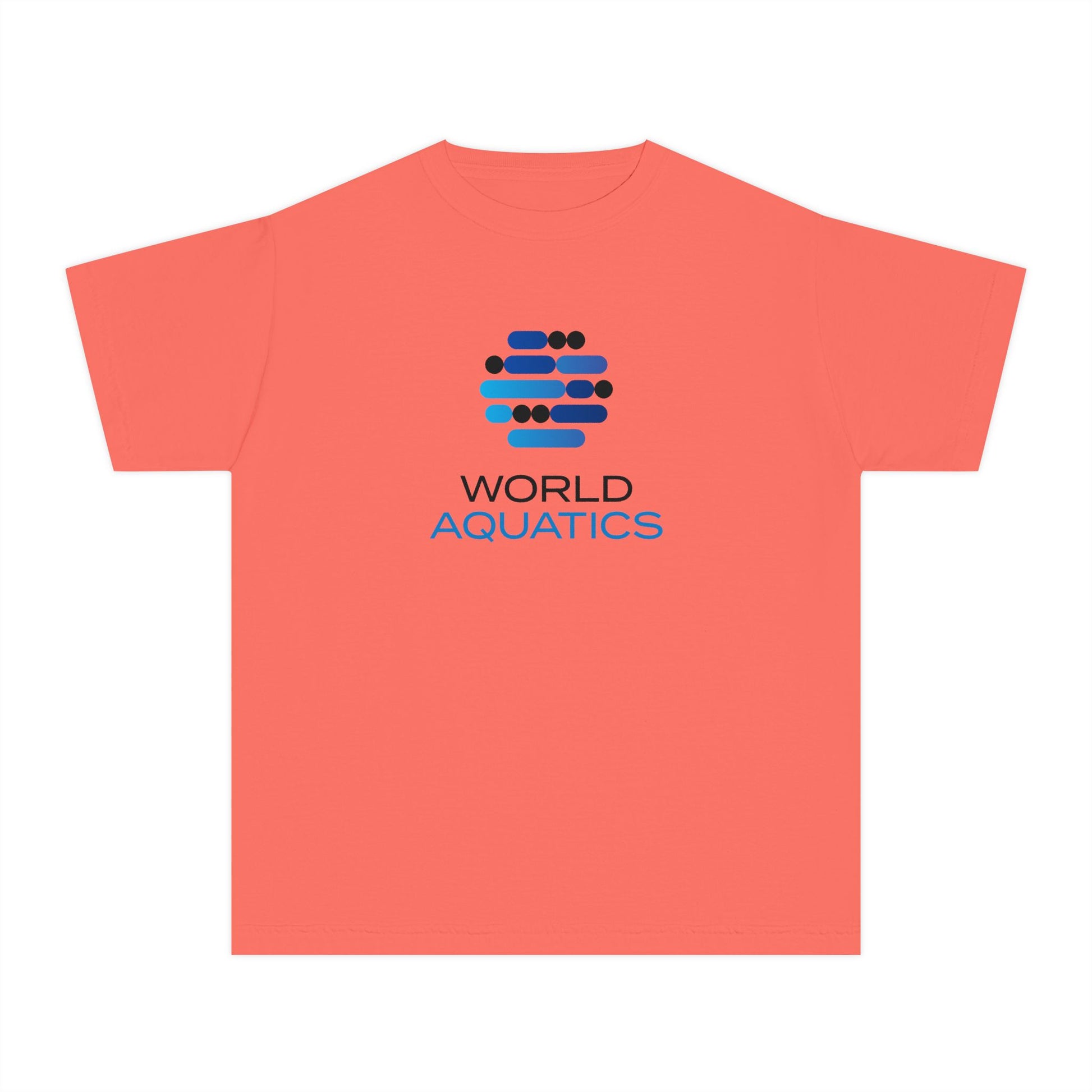 Red World Aquatics Kids T-Shirt – vibrant, soft cotton shirt for kids, perfect for everyday wear.