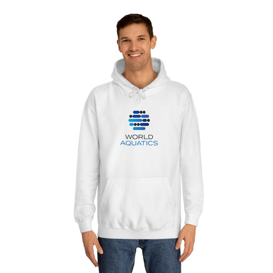 Unisex World Aquatics Hoodie – soft fleece hoodie with front logo, perfect for casual or activewear.