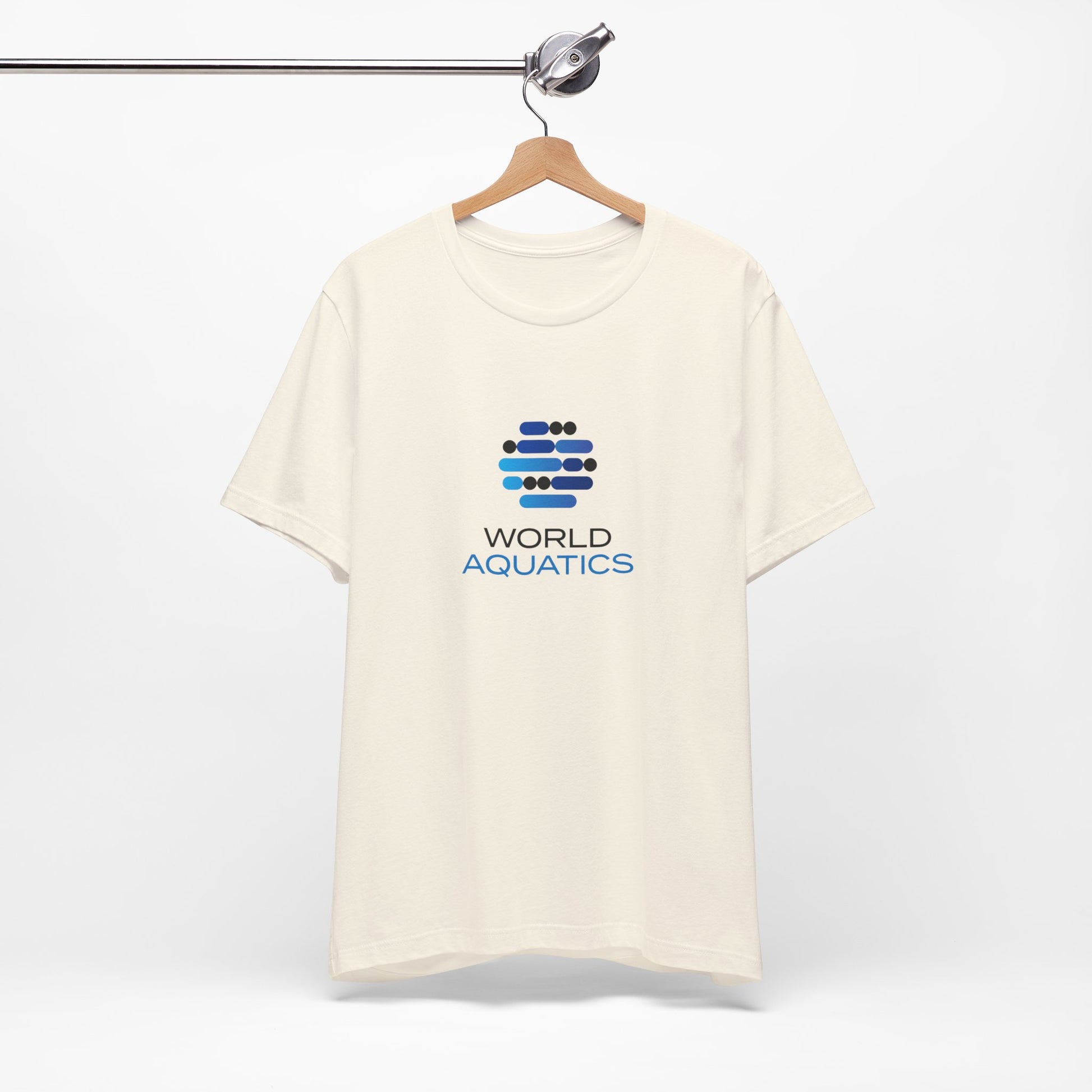 Beige World Aquatics unisex t-shirt – neutral-toned soft cotton top for everyday casual outfits.