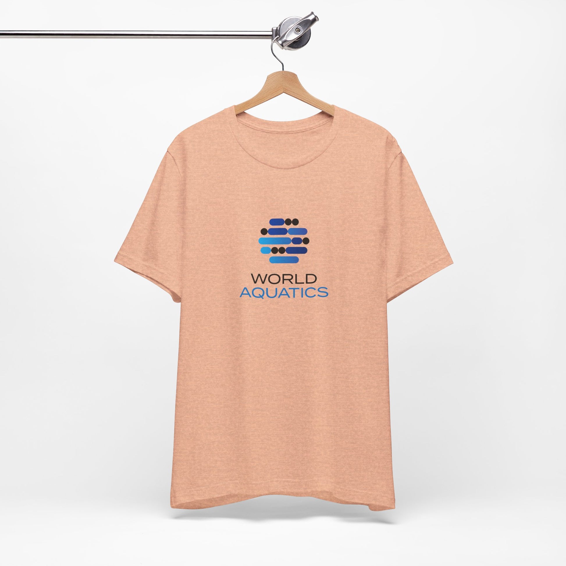 Peach World Aquatics unisex t-shirt – modern and breathable tee offering everyday comfort.
